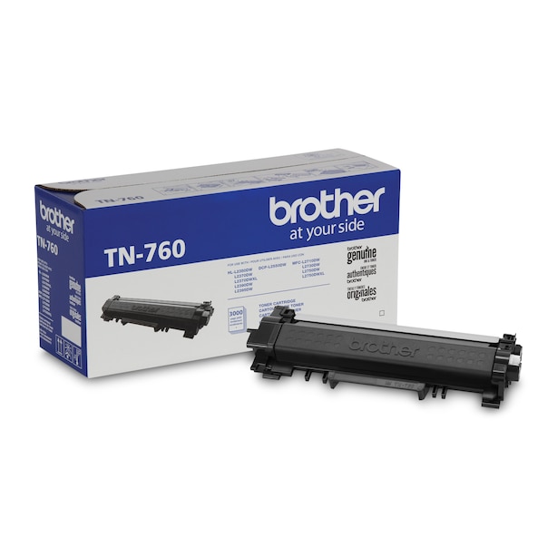 TN760 Negro Original Cartucho de Toner Brother TN-760 DCP-L2551DW, DCP-L2550DW, HL-L2350DW, HL-L2370DW, HL-L2390DW, HL-L2395DW, MFC-L2710DW, MFC-L2750DW, MFC-L2690DW, MFC-L2730DW, MFC-L2717DW DCPL2551DW 3,000 Pag. SKU: TN760