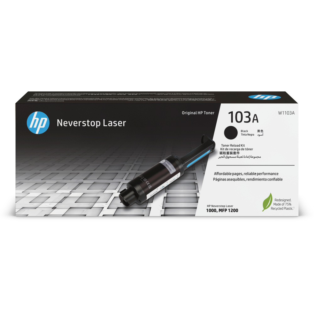 W1103A Original Toner HP 103A/HP103 Neverstop Laser 1000/A/W/N Neverstop MFP 1200A/W/NW 2,500 Páginas SKU: W1103A