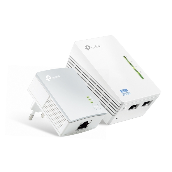 TP-Link Kit Extensor Powerline AV500 TL-WPA4220KIT, Inalámbrico, 2x RJ-45, 300 Mbit/s - incluye Adaptadores Powerline Ethernet TL-WPA4220/TL-PA4010 SKU: TL-WPA4220KIT