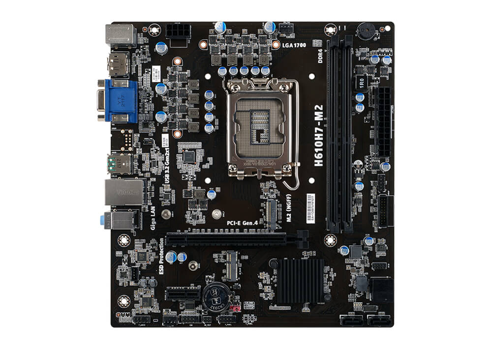 Tarjeta Madre ECS Micro-ATX H610H7-M2, S-1700, Intel H610, HDMI, 64GB DDR4 para Intel Motherboard SKU: H610H7-M2