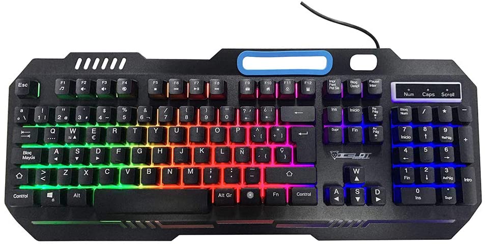 Teclado Gamer Ocelot Gaming OGEK01 RGB, Alámbrico, Negro (Español) SKU: OGEK01