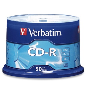 [94691] Verbatim Torre de Discos Virgenes para CD CD-R 50 Piezas SKU: 94691