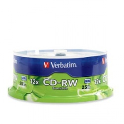 Verbatim Torre de Discos Virgenes para CD, CD-RW, 25 Discos SKU: 95155