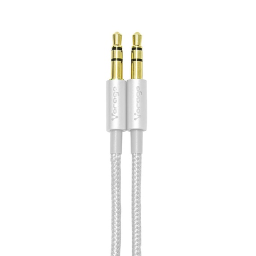 Vorago Cable Auxiliar 3.5mm Macho - 3.5mm Macho, 1 Metro, Blanco SKU: CAB-115-WH