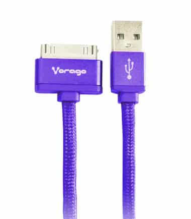 Vorago Cable USB A Macho - Apple 30-pin Macho, 1 Metro, Morado, para iPhone/MacBook/iPod SKU: CAB-118/PR DOCK