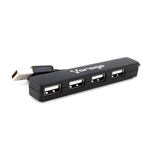 [HU-100] Vorago Hub USB 2.0 - 4x USB 2.0 Hembra, 480 Mbit/s, Negro SKU: HU-100 MULTIPUERTOS