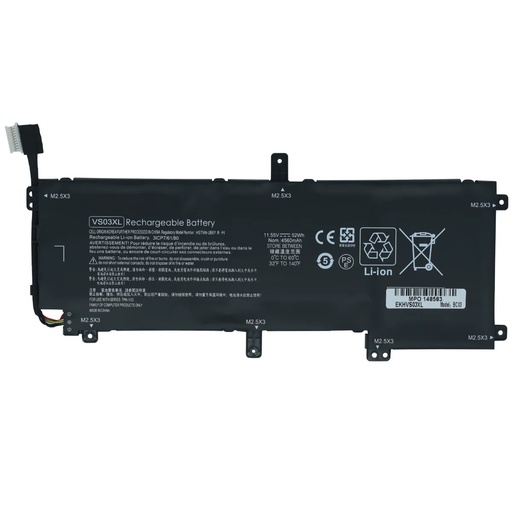 EKHVS03XL Bateria 11.55V 52Wh/4350mAh para HP Envy 15 15-AS series VS03XL