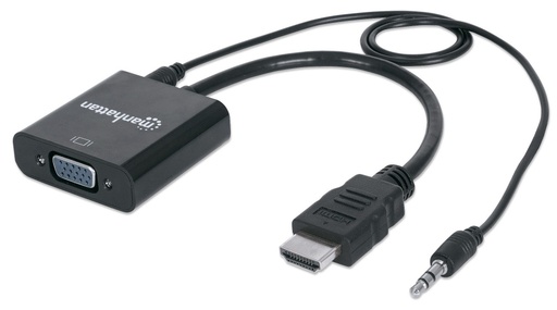 [151559] Manhattan Convertidor HDMI Macho - VGA Hembra, Negro AC-4065 SKU: 151559