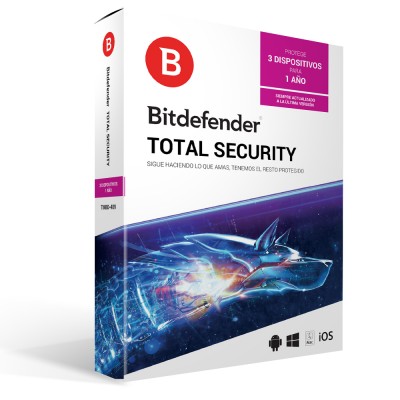 ANTIVIRUS BITDEFENDER TOTAL SECURITY 1 USUARIO 1 AÑO TOTAL PROTECCIÓN