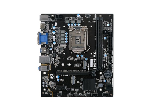 Tarjeta Madre ECS Micro ATX B460H6-M22, S-1200, Intel B460, HDMI, 64GB DDR4 para Intel ― No es Compatible con Procesadores Intel 11va. Soporta U-dimm 2666Mhz 64gb Máx. Generación SKU: B460H6-M22