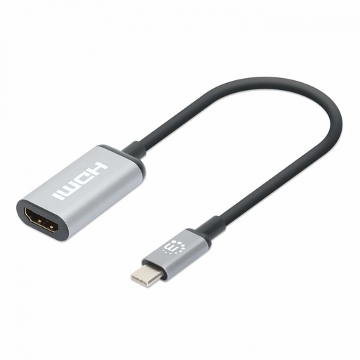 [153706] Manhattan Adaptador USB C Macho - HDMI Hembra, Negro/Plata AC-10841 SKU: 153706