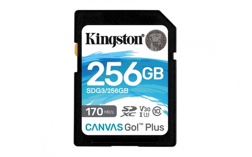 [SDG3/256GB] Memoria Flash Kingston Canvas Go! Plus, 256GB SDXC UHS-I Clase 10 SKU: SDG3/256GB