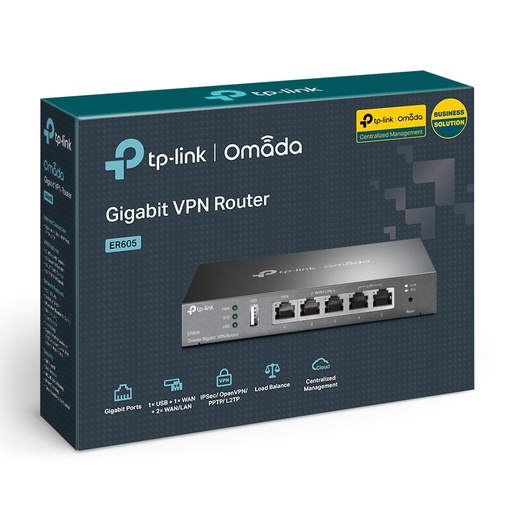 [ER605] Router TP-Link Gigabit Ethernet TL-R605 V2, Alámbrico, 5x RJ-45 SKU: ER605