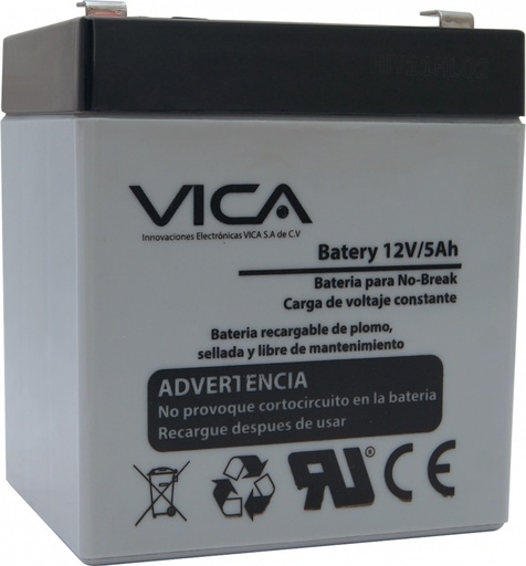 [VICA 12V-5AH] Vica Batería de Reemplazo para No Break VICA 12V-5AH, 12V, 5Ah SKU: VICA 12V-5AH