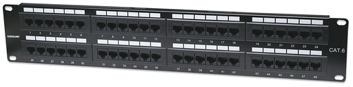 [560283] Intellinet Panel de Parcheo Cat6, 48 Puertos RJ-45, 2U, Negro SKU: 560283