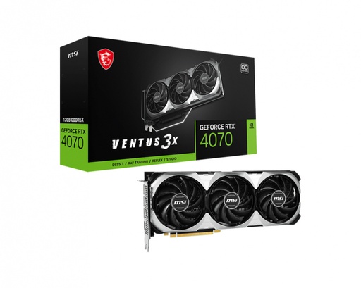 [RTX 4070 VENTUS 3X 12G OC] Tarjeta de Video MSI NVIDIA GeForce RTX 4070 VENTUS 3X 12G OC, 12GB 192-bit GDDR6X, PCI Express 4.0 SKU: RTX 4070 VENTUS 3X 12G OC