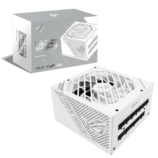 [ROG-STRIX-850G-WHITE] Fuente de Poder ASUS ROG Strix 850W White Edition - 850W - ATX - 20+4 Pin - 8 SATA Modelo: ROG-STRIX-850G-WHITE