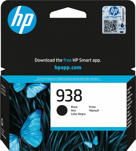 [4S6X8PL] HP 938 Negro Original Cartucho de Tinta HP938 HP OfficeJet Pro 9110, 9120, 9130, 9720, 9730 1,250 Páginas SKU: 4S6X8PL