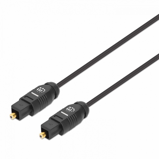 [356060] Manhattan Cable AUX Toslink Macho - Toslink Macho, 1 Metro, Negro Fibra Óptica SKU: 356060