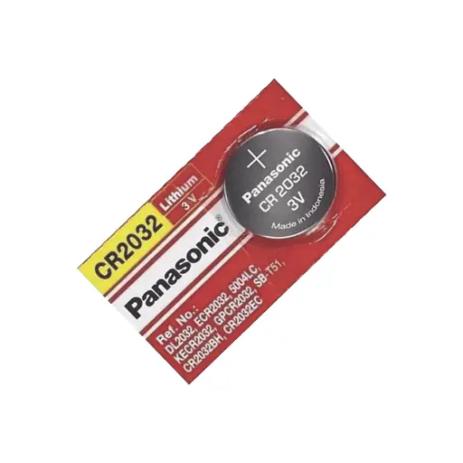 [CR2032P] Batería de litio CR2032 CR-2032 Panasonic de 3 V a 225 mAh (No recargable) SKU: CR2032P