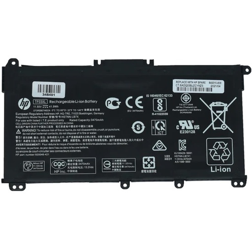 BO-TF03XL Bateria Original 11.55V / 41.9Wh HP Pavilion 15-CC 15-CC023CL CC050WM CC563ST CC0XX CC000 15-CD 15-CD0XX CD000 17-AR050WM 15-CK 15-CK0XX 17-AR 17-AR050WM 17-AR007CA 14-BF TF03XL / TPN-Q188