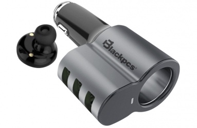 Blackpcs Cargador para Auto EPI053BT-BL, 5V, 3x USB 2.0, Negro  EPI053BT-BL