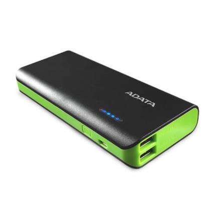 CARGADOR PORTATIL ADATA PT100 NEGRO/VERDE 10.000mAh