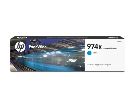 [L0R99AL] HP 974XL Cian Original Cartucho de Tinta HP974XL HP Pagewide Series 352 Y 377; HP Pagewide Pro Series 452, 477, 552, 577  7,000Pag. 85.5ml SKU: L0R99AL