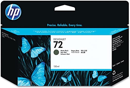 [C9403A] HP 72 Negro Matte Original Cartucho de Tinta HP72 DesignJet de la serie T610, T620, T770, T1100, T1200, T1200 HD, T2300 eMFP, T790, T1300 130ml SKU: C9403A