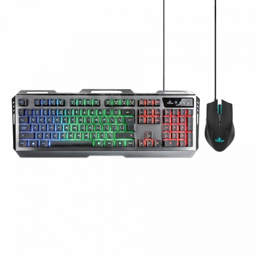 Kit Gamer de Teclado y Mouse Phoenix 3000, Alámbrico, USB, Negro SKU: YKP-20706