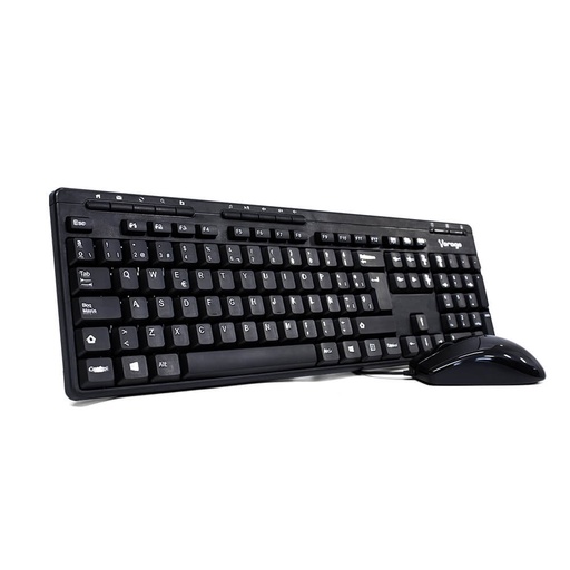 [KM-104] Kit de Teclado Multimedia y Mouse Vorago KM-104, Alámbrico, USB, Negro (Español) SKU: KM-104