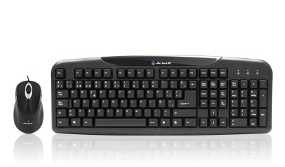 Kit de Teclado y Mouse Acteck AK2-2300, Alámbrico, PS2, Negro (Español) SKU: UETE-162