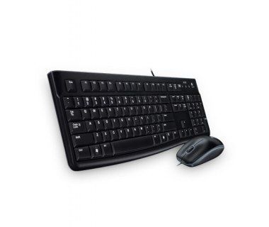 Kit de Teclado y Mouse Logitech MK120, Alámbrico, USB, Negro (Español) SKU: 920-004428