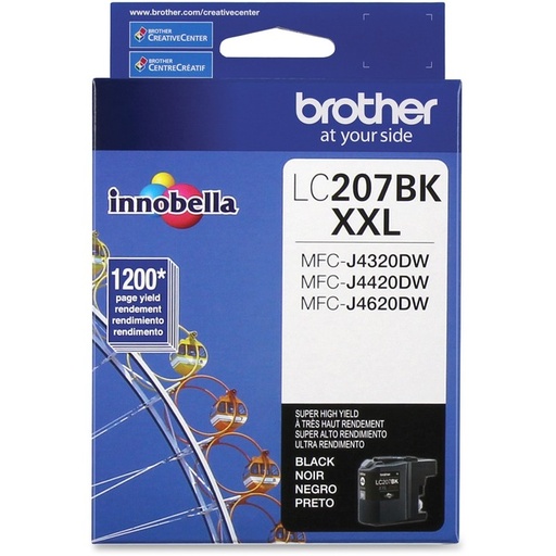 [LC207BK] LC207BK XL Negro Original Cartucho de Tinta Brother LC-207BK MFC-J4320DW, MFC-J4420DW, MFC-J4620DW 1,200 Pag. SKU: LC207BK