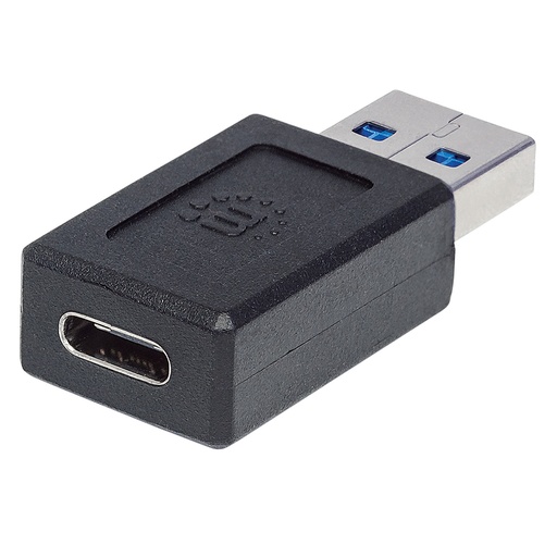 Manhattan Adaptador USB C 2.0 Hembra - USB A Macho, Negro AC-6509 SKU: 354653