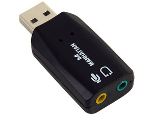 Manhattan Adaptador de Audio 3-D USB de Alta Velocidad, 5.1 SKU: 150859