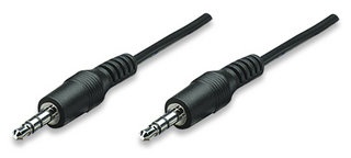 Manhattan Cable Audio Estéreo, 3.5mm - 3.5mm, 1.8 Metros, Negro SKU: 334594