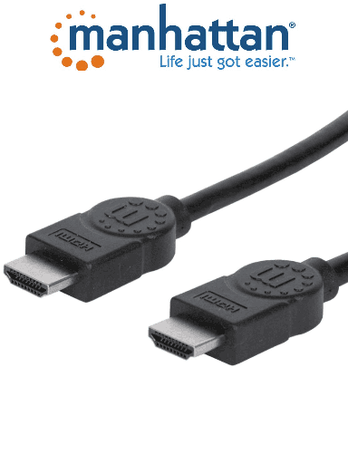 [306126] Manhattan Cable HDMI de Alta Velocidad, HDMI Macho - HDMI Macho, 4K, 30Hz, 3D, 3 Metros, Negro SKU: 306126