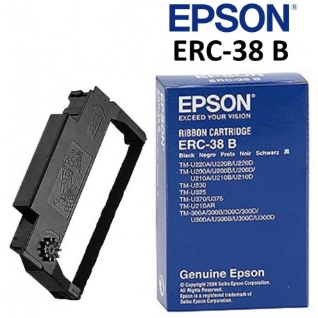 CINTA ORIGINAL EPSON ERC-38B/ERC38  NEGRO TM-U220A/ TM-U200A/ TM-U210A/ TM-U230/ TM-U325/ TM-U370/ TM-U375/ TM-U300A