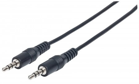 Manhattan Cable auxiliar 3.5mm Macho - 3.5mm Macho, 5 Metros, Negro SKU: 354585