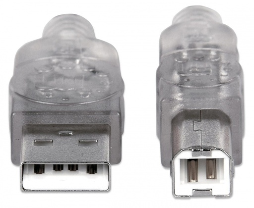 [345408] Manhattan Cable de Alta Velocidad USB 2.0, USB A Macho - USB B Macho, 5 Metros, Plata SKU: 345408