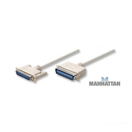 Manhattan Cable para Impresora, DB25 Macho - CEN36 Macho, 1.8 Metros, Blanco SKU: 303033