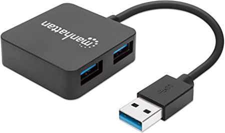 Manhattan Hub USB 3.0 de Supervelocidad, 4x USB A, 5000 Mbit/s - sin Fuente SKU: 162296