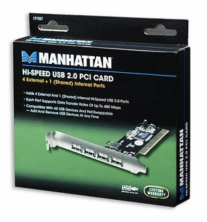 Manhattan Tarjeta PCI de Alta Velocidad con 4 Puertos USB SKU: 171557