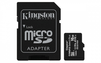 Memoria Flash Kingston Canvas Select Plus, 16GB MicroSDHC UHS-I Clase 10, con Adaptador SKU: SDCS2/16GB