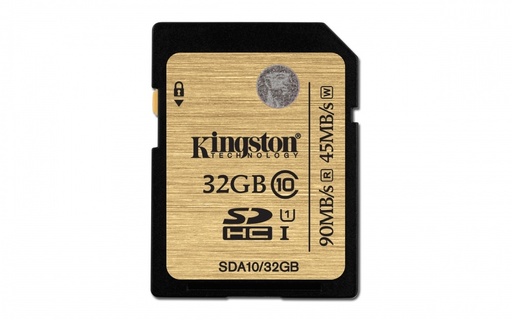 [SDA10/32GB] Memoria Flash Kingston, 32GB SDHC UHS-I Clase 10 SKU: SDA10/32GB