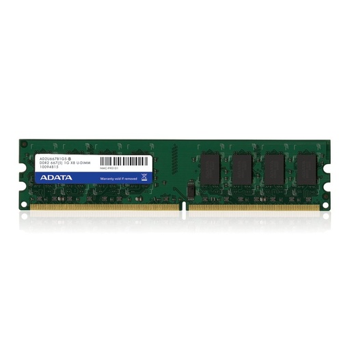 Memoria RAM UDIMM Adata DDR2, 667MHz, 1GB, CL5 SKU: AD2U667B1G5-S