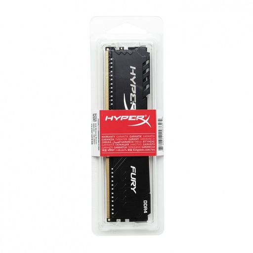 Memoria RAM UDIMM Kingston HyperX FURY Black DDR4, 2666MHz, 8GB, Non-ECC, CL16, XMP SKU: HX426C16FB3/8