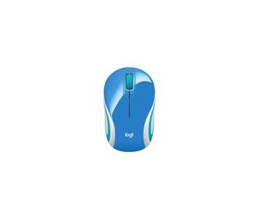 Mini Mouse Logitech Óptico M187, Inalámbrico, USB, 1000DPI, Azul Cielo SKU: 910-005360