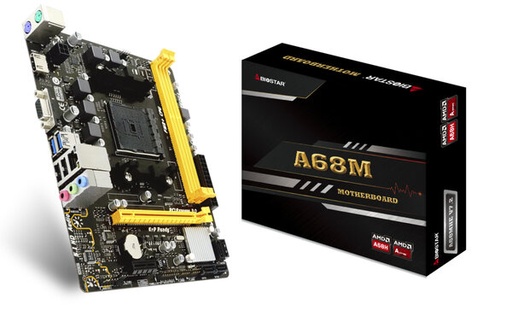 [A68MHE] Motherboard Biostar ATX A68MHE S-FM2+, AMD A68H 32GB DDR3 para AMD SKU: A68MHE Tarjeta Madre